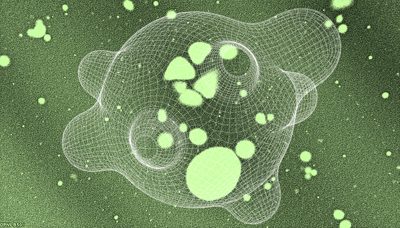 transmission electron micrograph of lysosome with clustered mitochondrial fragments, deep indigo single-hue palette, high-resolution membrane detail