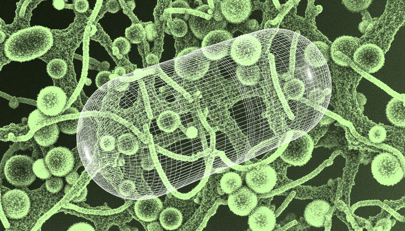 Iron-sulfur cluster assembly machinery in rapidly dividing pathogenic cells, transmission electron micrograph, monochrome amber stain, mitochondrial cristae detail