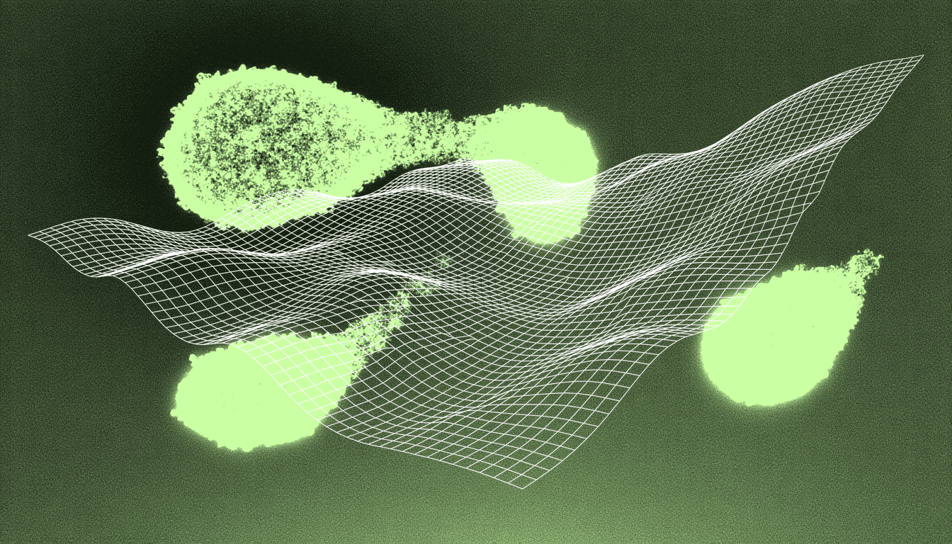 potassium ion clusters in transmission electron micrograph, deep blue monochrome, molecular resolution