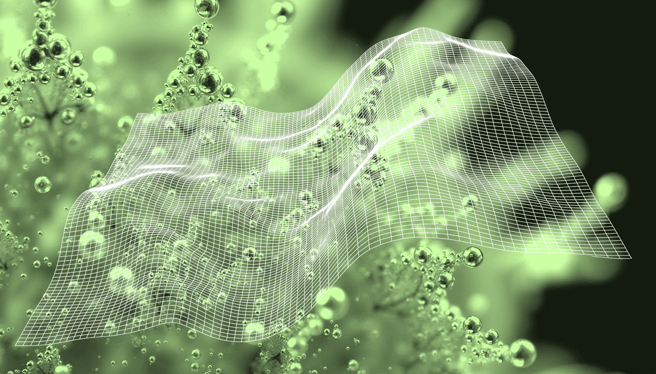 molecular lattice crystallization, fluid droplets transforming, soft backlight
