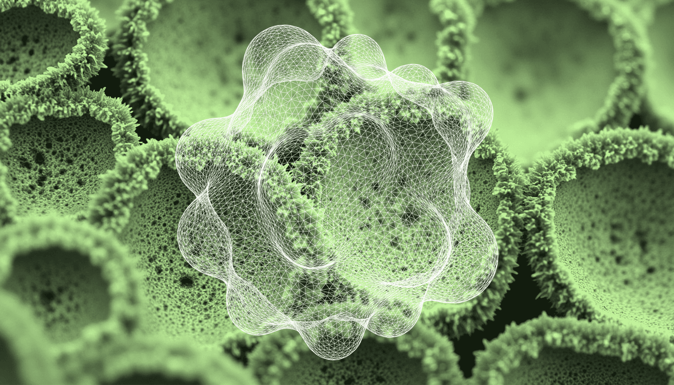 macro close-up of coral microbiome bacterial colonies, intricate surface textures, oxidative stress patterns, muted oceanic color palette