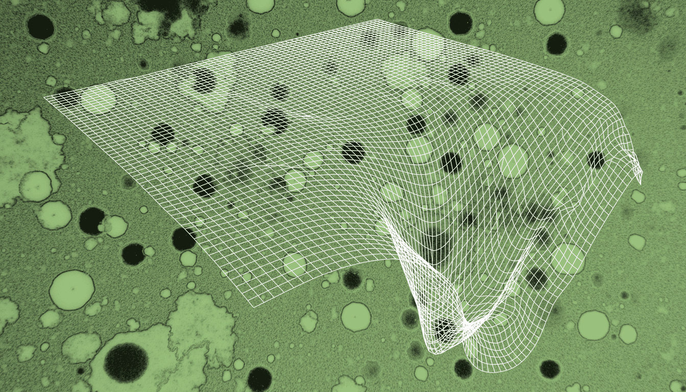 phase-contrast light micrograph of cellular network showing progressive mitochondrial dysfunction and organellar collapse, single-hue amber stain, transmitted illumination