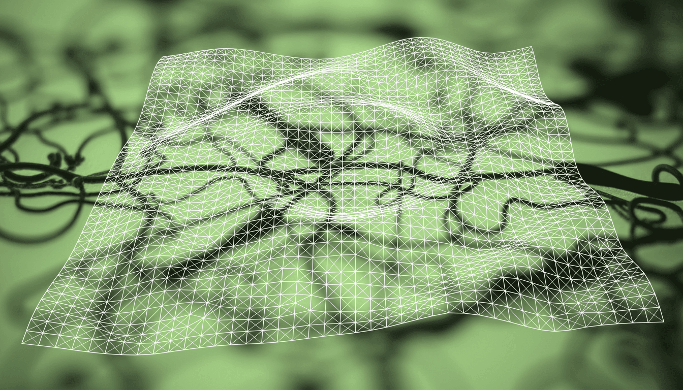 macro photograph of interconnected surgical instrument silhouettes on translucent medical tissue sample, precision network mapping, shallow depth of field
