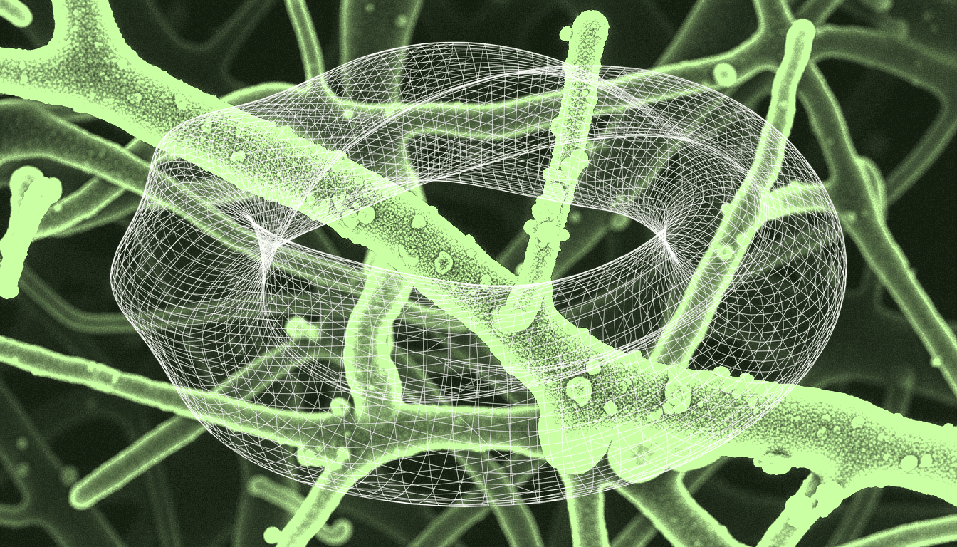 calcium microdomains in stellate neurons, deep indigo transmission electron micrograph, high-resolution cytoskeletal detail